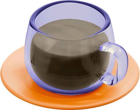 illustration 3D d'un café