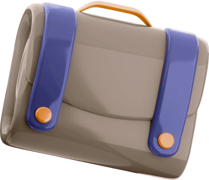 illustration 3D d'un cartable